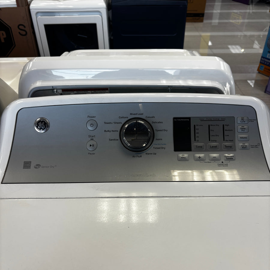 GE White Top Load 4.0 Cu. Ft. Capacity Washer with Stainless Steel Wash Basket GTW325ASWWW - New in Box and  GE ENERGY STAR 7.4 cu. ft. Capacity Aluminized Alloy Drum Electric Dryer with Sensor Dry  15035 - GTD65EBSJWS - Certified Refurbished