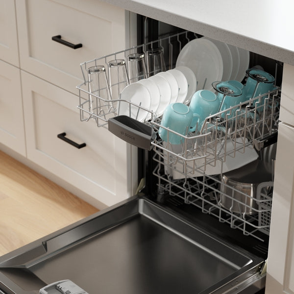 Pictures of Bosch 100 Series 24 in. Stainless Steel Front Control Smart 48 dBA Built-In Stainless Steel Tub Dishwasher - New - Neu Appliance Outlet - Discount Appliance Outlet in Austin, Tx