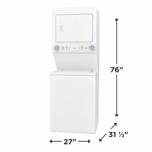 Pictures of Frigidaire Electric Washer/Dryer Laundry Center - 3.9 Cu. Ft Washer and 5.5 Cu. Ft. Dryer FLCE7522AW - Scratch & Dent (Moderate) - Neu Appliance Outlet - Discount Appliance Outlet in Austin, Tx