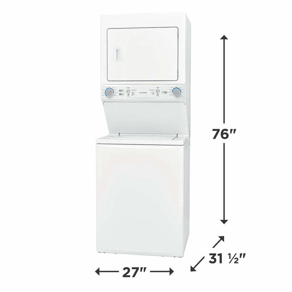 Frigidaire Gas Washer/Dryer Laundry Center - 3.9 Cu. Ft Washer and 5.5 Cu. Ft. Dryer FLCG7522AW - Scratch & Dent (Minor)