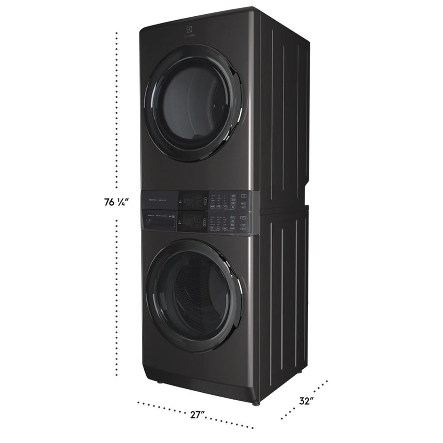Electrolux Laundry Tower Single Unit Front Load 4.5 Cu. Ft. Washer and 8 Cu. Ft. Gas Dryer in Titanium ELTG7600AT - Scratch & Dent (Minor)