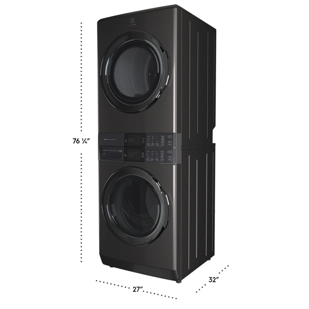 Pictures of Electrolux Laundry Tower Single Unit Front Load 4.5 Cu. Ft. Washer and 8 Cu. Ft. Gas Dryer in Titanium ELTG7600AT - Scratch & Dent (Minor) - Neu Appliance Outlet - Discount Appliance Outlet in Austin, Tx