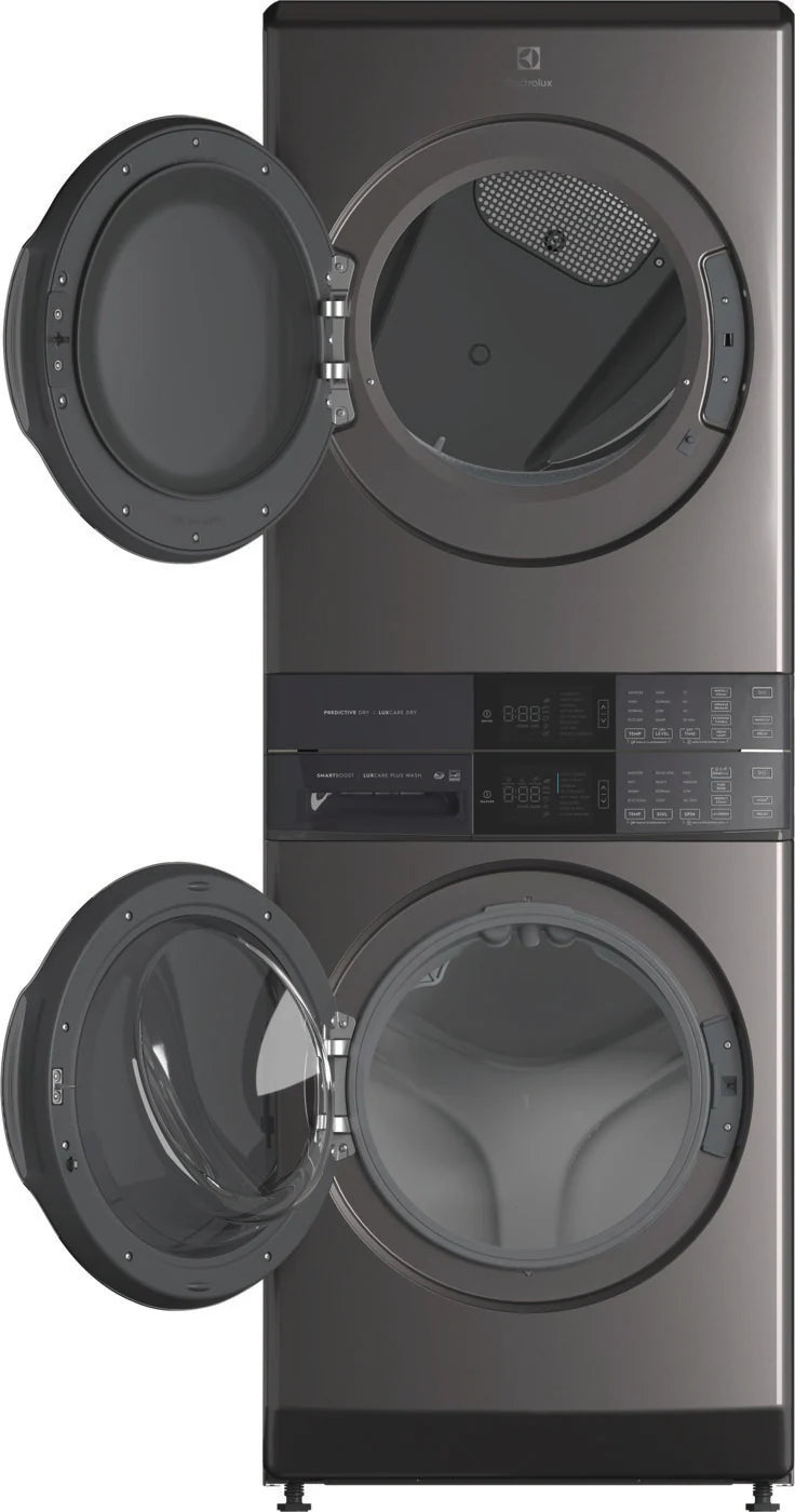 Electrolux Laundry Tower Single Unit Front Load 4.5 Cu. Ft. Washer and 8 Cu. Ft. Gas Dryer in Titanium ELTG7600AT - Scratch & Dent (Minor)