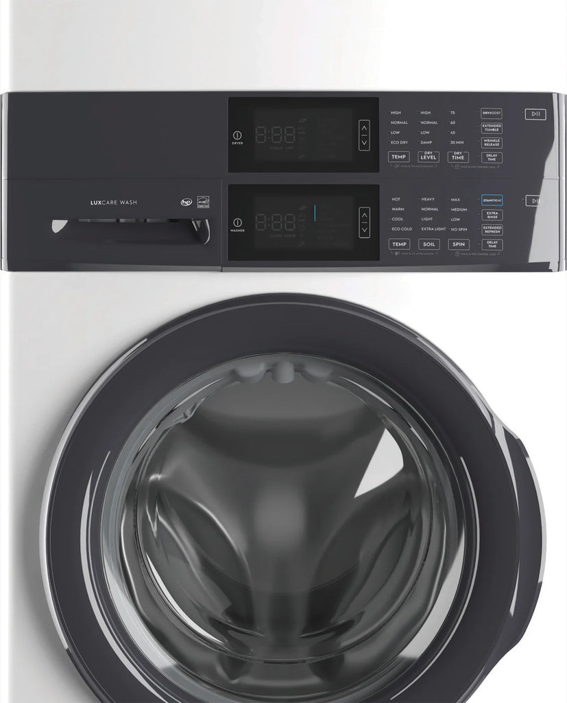 Pictures of Electrolux 300 Series Laundry Tower Single Unit Washer & Electric Dryer with LuxCare® Wash System in White ELTE7300AW - Scratch & Dent (Minor) - Neu Appliance Outlet - Discount Appliance Outlet in Austin, Tx