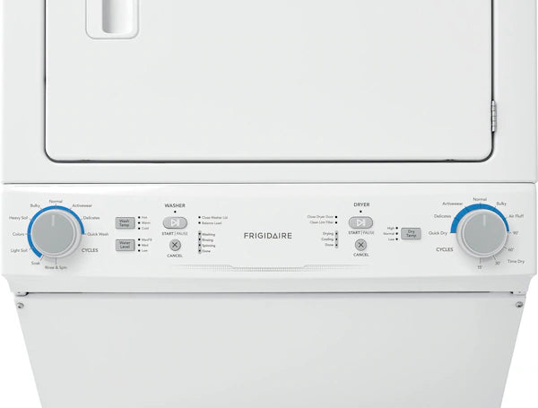 Frigidaire Electric Washer/Dryer Laundry Center - 3.9 Cu. Ft Washer and 5.5 Cu. Ft. Dryer 22442629 - FLCE7522AW - Scratch & Dent (Moderate)