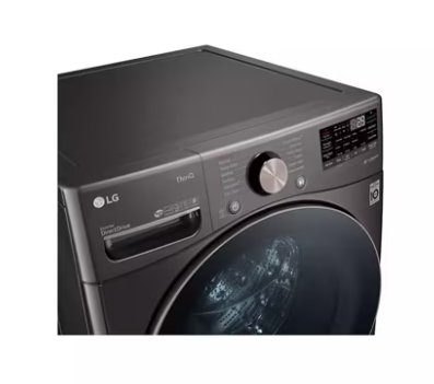 Pictures of LG Black Steel Front Load 4.5 Cu. Ft. Washer with TurboWash360 WM4000HBA - New in Box and LG Black Steel Ultra Large Capacity Smart Wi-Fi Enabled Front Load Electric 7.4 Cu. Ft. Dryer with TurboSteam DLEX4000B - Open Box - Neu Appliance Outlet - Discount Appliance Outlet in Austin, Tx