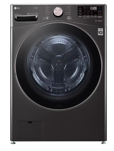 Pictures of LG Black Steel 4.5 Cu. Ft. Front Load Washer with TurboWash360 WM4000HBA - New in Box and LG Black Steel Smart Wi-Fi Enabled Front Load Electric 7.4 Cu. Ft. Dryer with TurboSteam and Built-In Intelligence DLEX4000B - Open Box - Neu Appliance Outlet - Discount Appliance Outlet in Austin, Tx