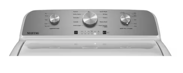 Maytag 4.5 cu. ft. Capacity Top Load Washer with Power™ Agitator and Deep Fill MVW4505MW - Open Box and Maytag 7.0 cu. ft. Capacity Top Load Electric Wrinkle Prevent Dryer MED4500MW - Scratch & Dent (Minor)
