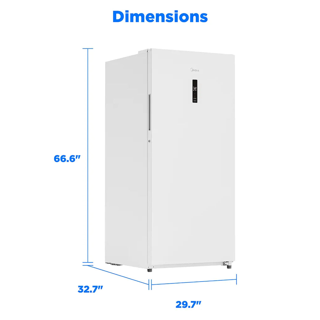 Pictures of Midea 21 cu. ft. Convertible Upright Freezer in White 3SD653 - MRU21F5BWW - Open Box - Neu Appliance Outlet - Discount Appliance Outlet in Austin, Tx