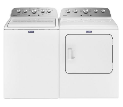 Pictures of Maytag White 4.5 Cu. Ft. High Efficiency Washer with PowerWash Cycle MVW5035MW and Maytag White Electric 7.0 Cu. FT. Dryer with Moisture Sensing MED5030MW - New in Box - Neu Appliance Outlet - Discount Appliance Outlet in Austin, Tx