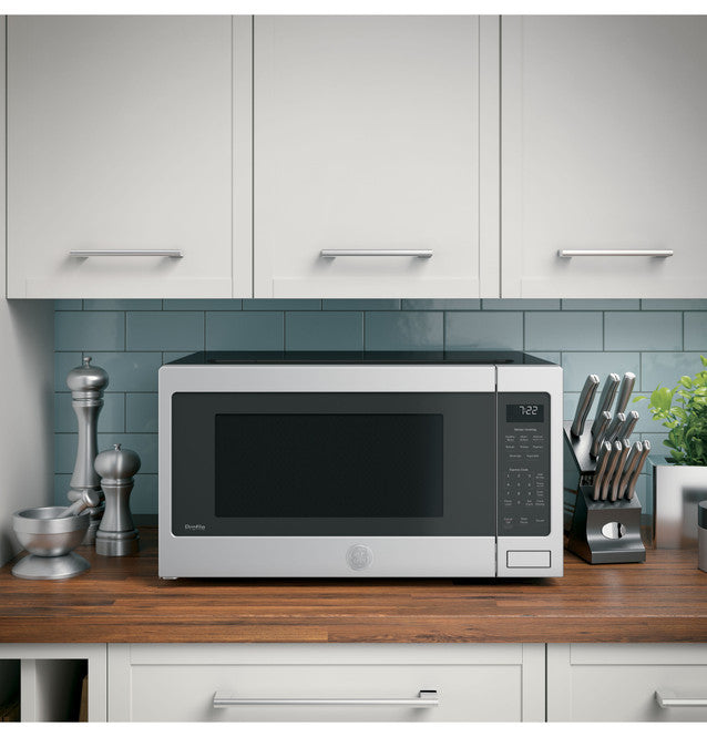 Pictures of GE Profile™ 2.2 Cu. Ft. Countertop Sensor Microwave Oven in Stainless Steel PES7227SLSS - Open Box - Neu Appliance Outlet - Discount Appliance Outlet in Austin, Tx