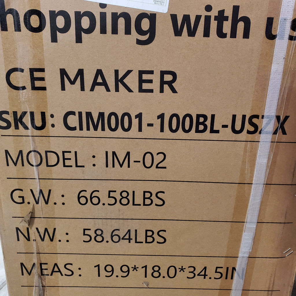 Pictures of SIMZLIFE 17.5 in. 100 lb./24H Freestanding/Undercounter Commercial Ice Maker in Stainless Steel, Full Size Cubes, NSF Certified 25135SD663 - IM-02 - New in Box - Neu Appliance Outlet - Discount Appliance Outlet in Austin, Tx