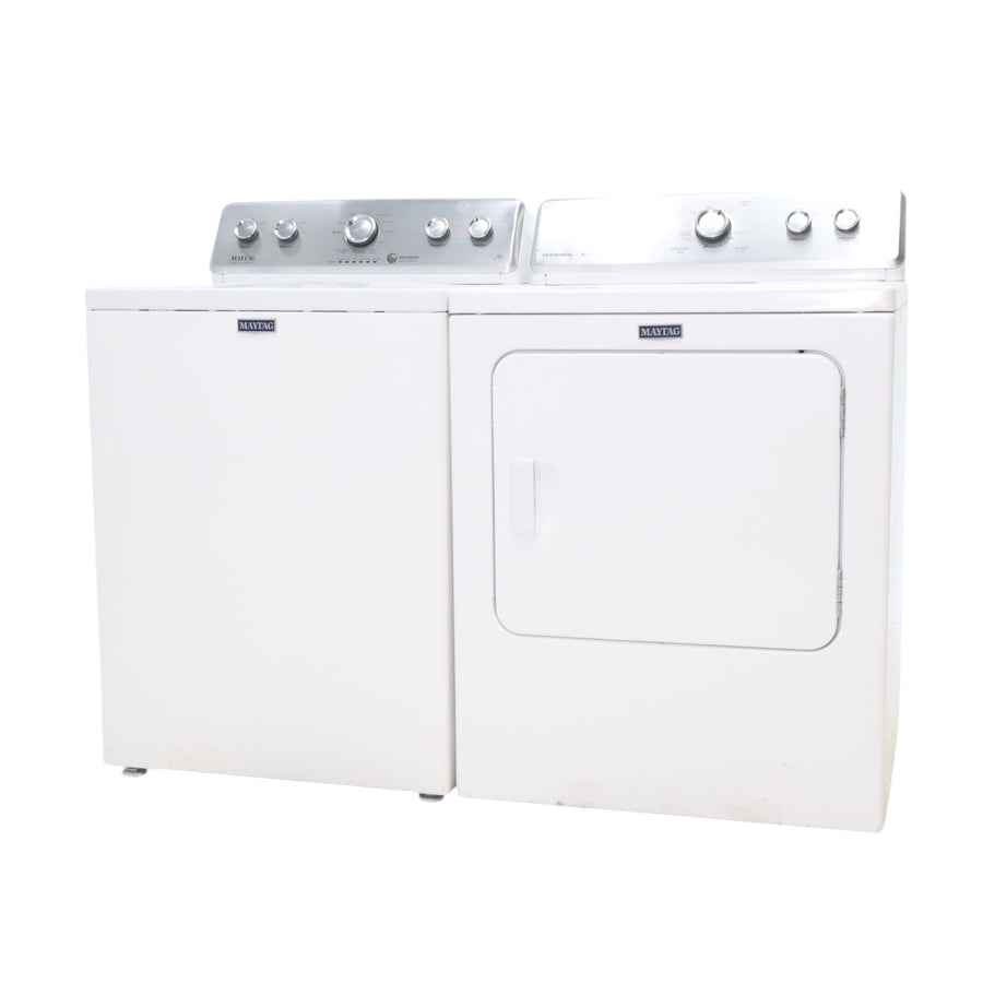 Neu Preferred Maytag High Capacity Impeller Washer & Electric Dryer Set: 3.8 cu. ft. High Capacity Impeller Washer With Extra Water Cycle / Option & 7.0 cu. ft. Electric 220v Dryer With Auto Sensor Dry  - Certified Refurbished