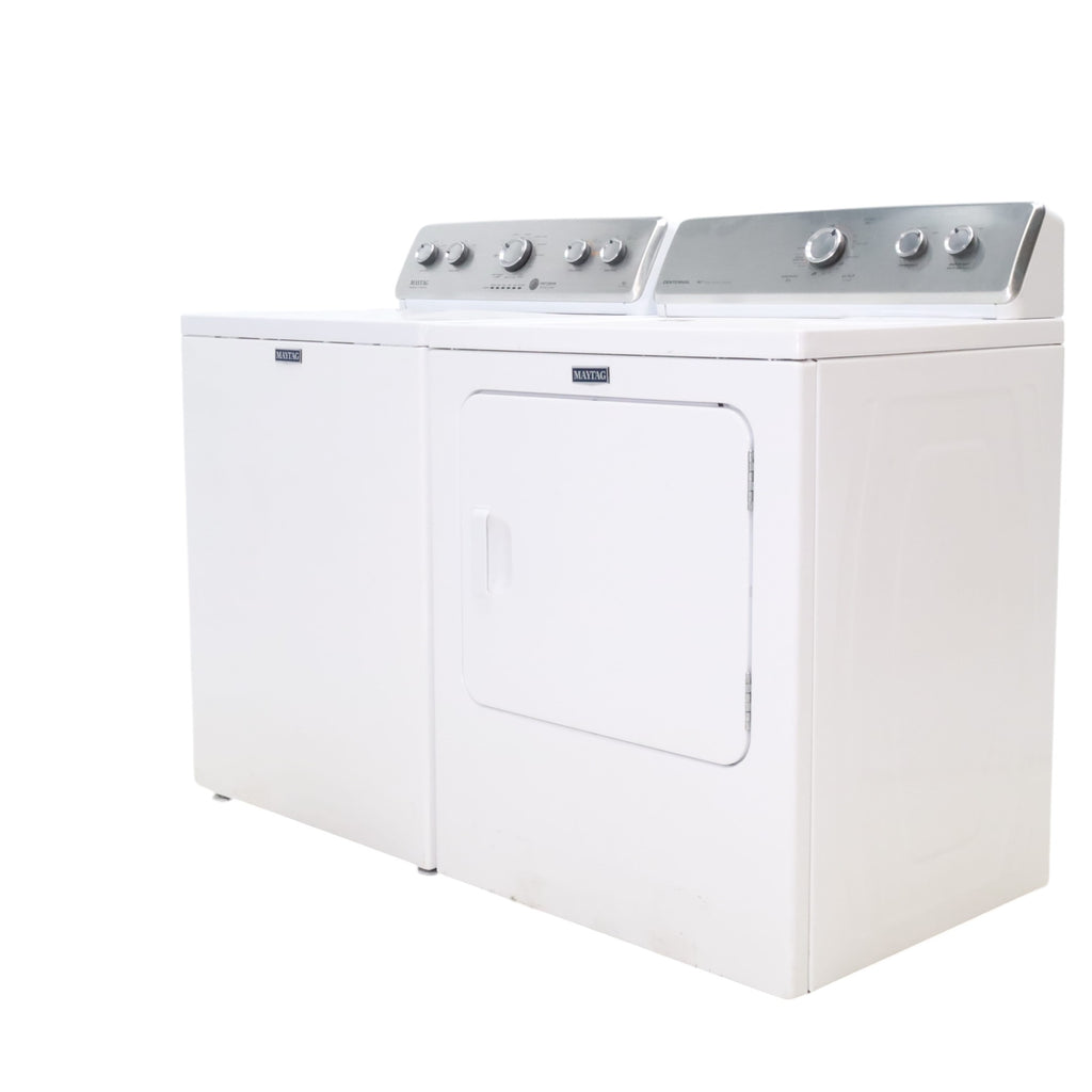 Pictures of Neu Preferred Maytag High Capacity Impeller Washer & Electric Dryer Set: 3.8 cu. ft. High Capacity Impeller Washer With Extra Water Cycle / Option & 7.0 cu. ft. Electric 220v Dryer With Auto Sensor Dry - Certified Refurbished - Neu Appliance Outlet - Discount Appliance Outlet in Austin, Tx