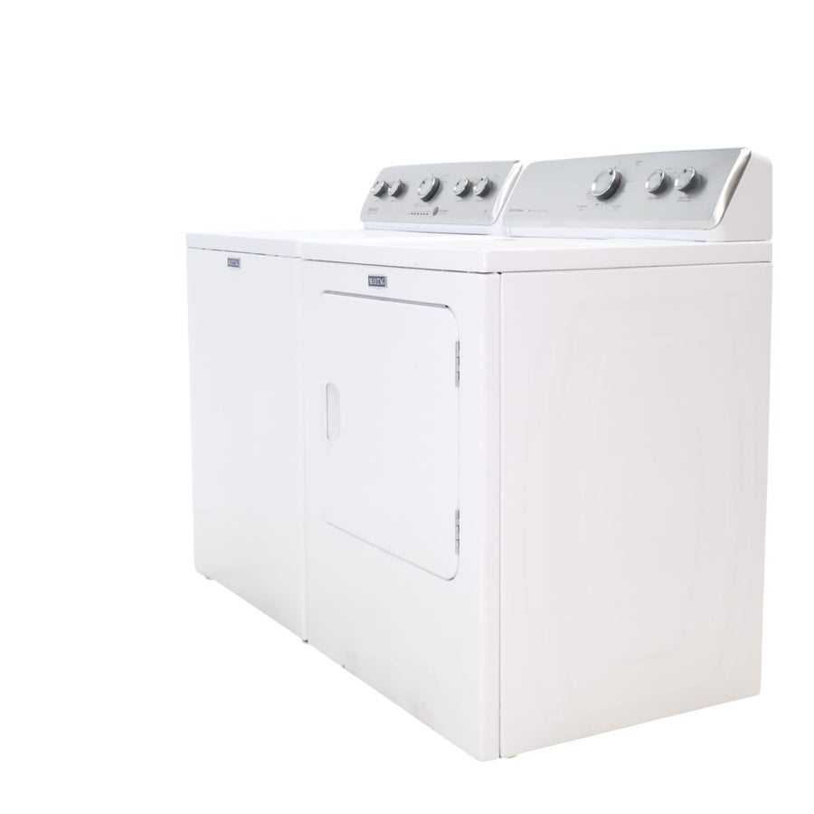 Neu Preferred Maytag High Capacity Impeller Washer & Electric Dryer Set: 3.8 cu. ft. High Capacity Impeller Washer With Extra Water Cycle / Option & 7.0 cu. ft. Electric 220v Dryer With Auto Sensor Dry  - Certified Refurbished