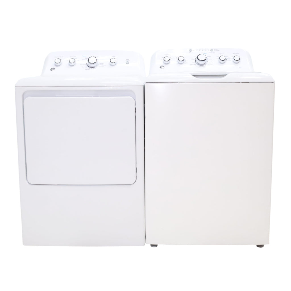 Pictures of Neu Select GE High Capacity Agitator Washer & Electric Dryer Set: 4.2 cu. ft. High Capacity Agitator Washer With Extra Water Cycle / Option & 7.2 cu. ft. Electric 220v Dryer With Auto Sensor Dry - Certified Refurbished - Neu Appliance Outlet - Discount Appliance Outlet in Austin, Tx