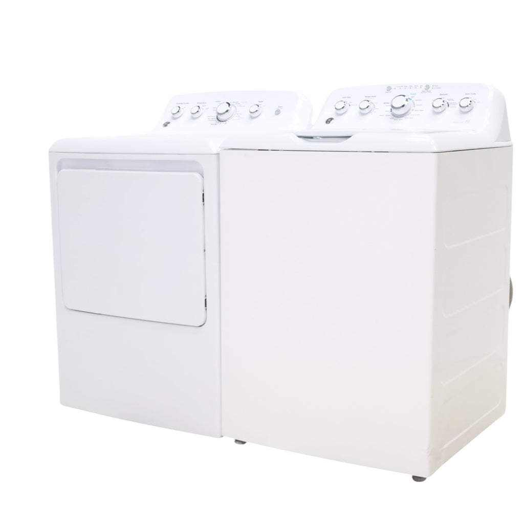 Pictures of Neu Select GE High Capacity Agitator Washer & Electric Dryer Set: 4.2 cu. ft. High Capacity Agitator Washer With Extra Water Cycle / Option & 7.2 cu. ft. Electric 220v Dryer With Auto Sensor Dry - Certified Refurbished - Neu Appliance Outlet - Discount Appliance Outlet in Austin, Tx