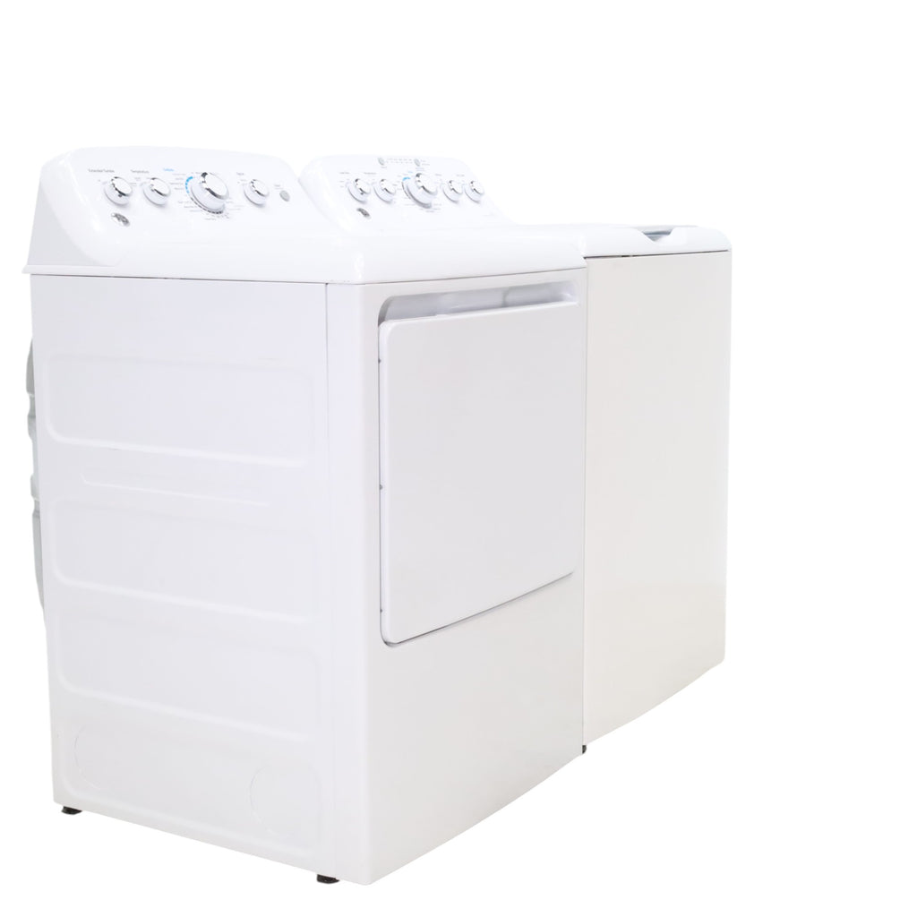 Neu Select GE High Capacity Agitator Washer & Electric Dryer Set: 4.2 cu. ft. High Capacity Agitator Washer With Extra Water Cycle / Option & 7.2 cu. ft. Electric 220v Dryer With Auto Sensor Dry - Certified Refurbished