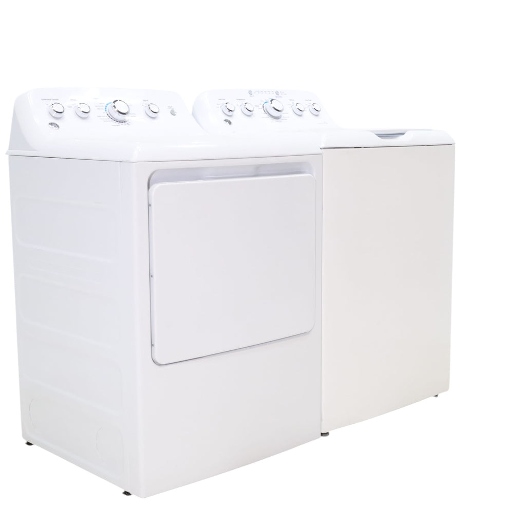 Neu Select GE High Capacity Agitator Washer & Electric Dryer Set: 4.2 cu. ft. High Capacity Agitator Washer With Extra Water Cycle / Option & 7.2 cu. ft. Electric 220v Dryer With Auto Sensor Dry - Certified Refurbished