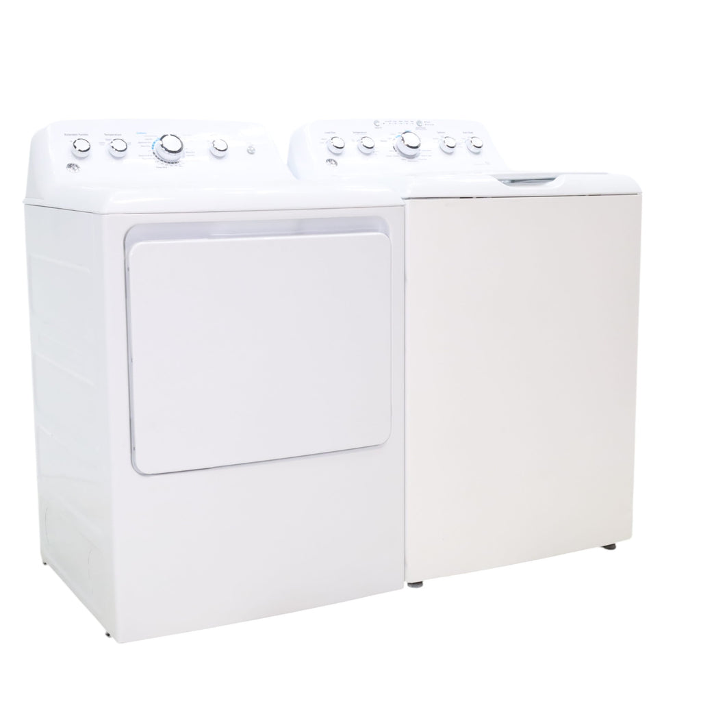 Neu Select GE High Capacity Agitator Washer & Electric Dryer Set: 4.2 cu. ft. High Capacity Agitator Washer With Extra Water Cycle / Option & 7.2 cu. ft. Electric 220v Dryer With Auto Sensor Dry - Certified Refurbished