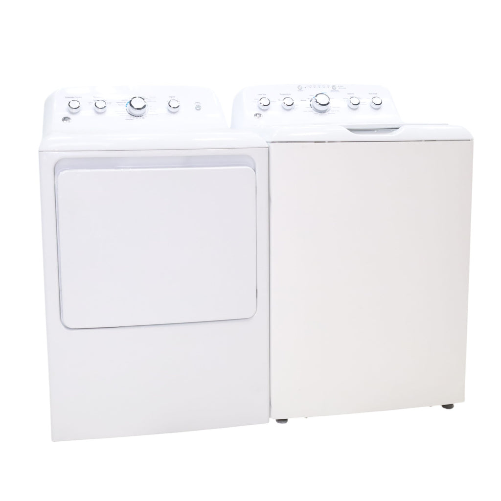 Neu Select GE High Capacity Agitator Washer & Electric Dryer Set: 4.2 cu. ft. High Capacity Agitator Washer With Extra Water Cycle / Option & 7.2 cu. ft. Electric 220v Dryer With Auto Sensor Dry - Certified Refurbished