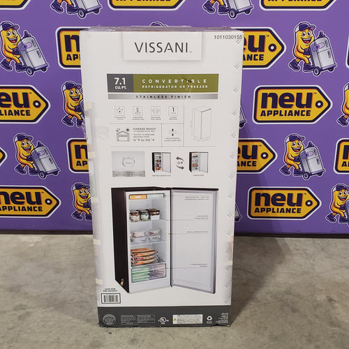 Vissani 7.1 cu. ft. Manual Defrost Convertible Upright Freezer in Stainless Steel Look 25135SD690 - MDUFC7SS4 - New in Box