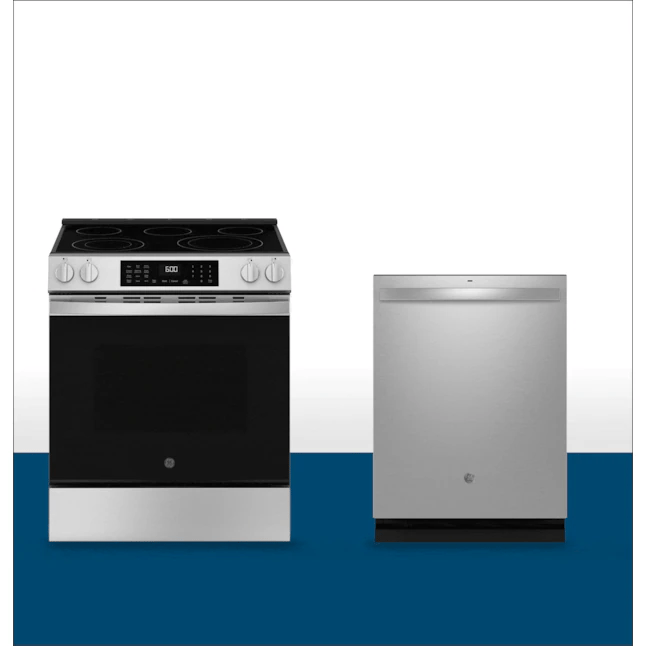 GE 30" Free-Standing Gas Convection Range with EasyWash™ Oven Tray and No Preheat Air Fry GE9845 - GGF600AVSS - New in Box