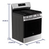Pictures of GE 30" Free-Standing Gas Convection Range with EasyWash™ Oven Tray and No Preheat Air Fry GGF600AVSS - New in Box - Neu Appliance Outlet - Discount Appliance Outlet in Austin, Tx