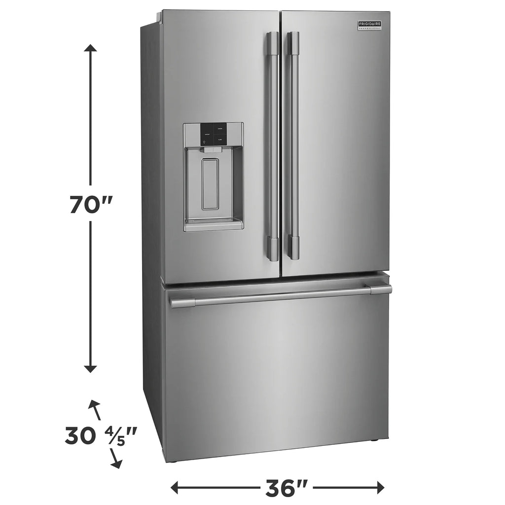Frigidaire Professional 28 Cu. Ft. Standard-Depth French Door Refrigerator in Stainless Steel 3SD657 - PRFS2883AF - Scratch & Dent (Minor)