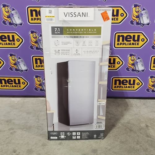 Vissani 7.1 cu. ft. Manual Defrost Convertible Upright Freezer in Stainless Steel Look 25135SD690 - MDUFC7SS4 - New in Box