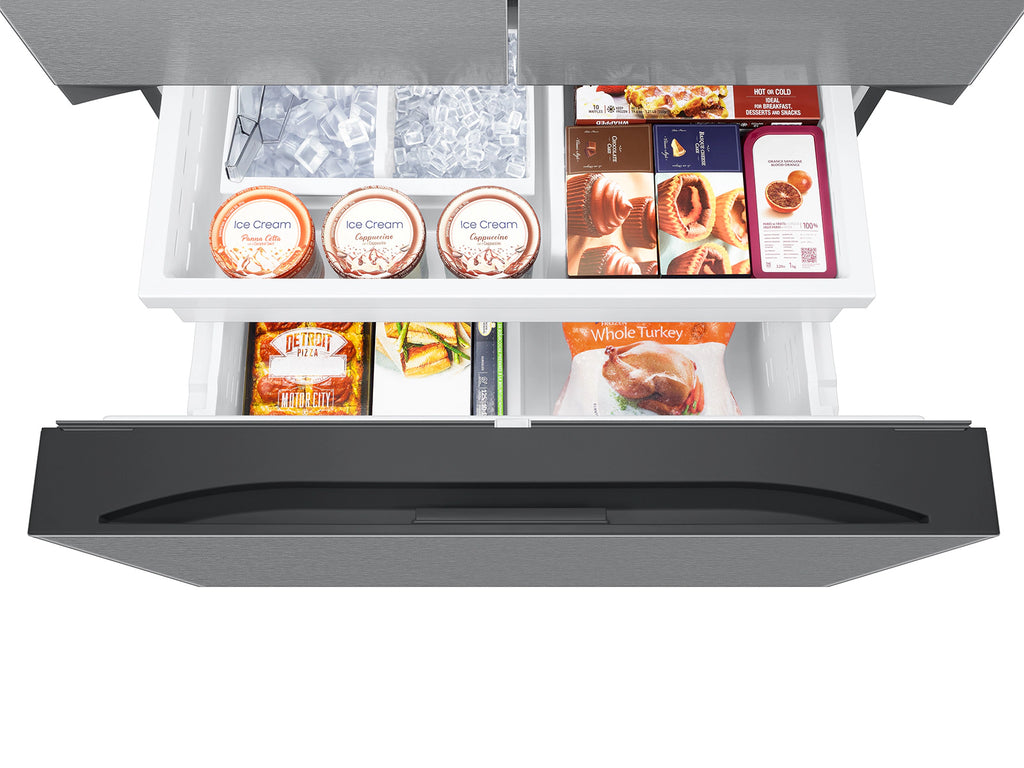 Pictures of Samsung 31 cu. ft. Mega Capacity 3-Door French Door Refrigerator in Stainless Steel with Four Types of Ice 4SD422 - RF32CG5400SR - Scratch & Dent (Minor) - Neu Appliance Outlet - Discount Appliance Outlet in Austin, Tx
