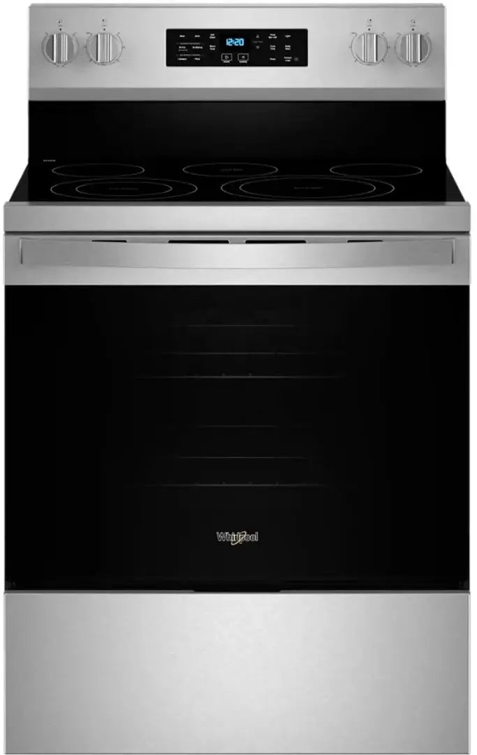 Whirlpool Energy Star 30" Electric Range with Air Cooking Technology, No Preheat Air Fry, Air Baking and Self Clean WFES5030RZ - Scratch and Dent (Minor)