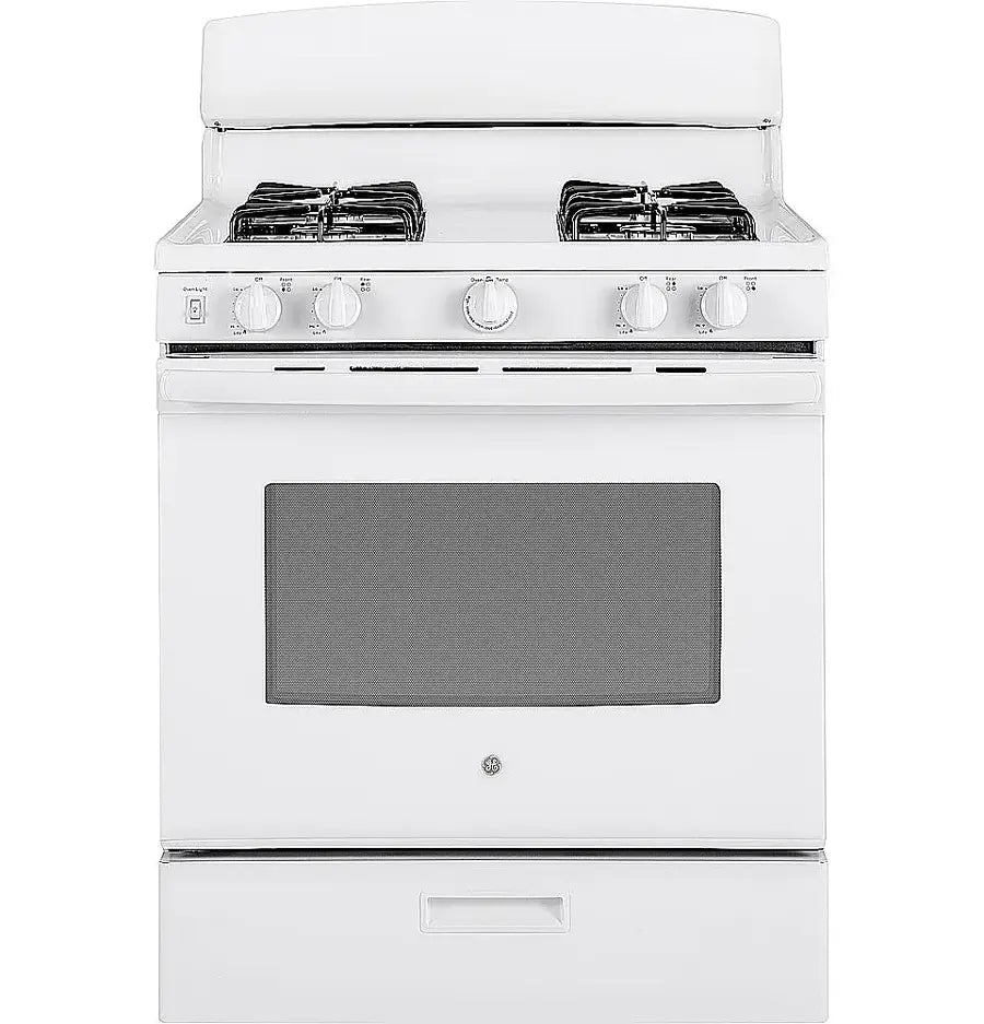 GE® 30" 4.8 cu. ft. Free-Standing Gas Range in White JGBS30DEKWW - New in Box