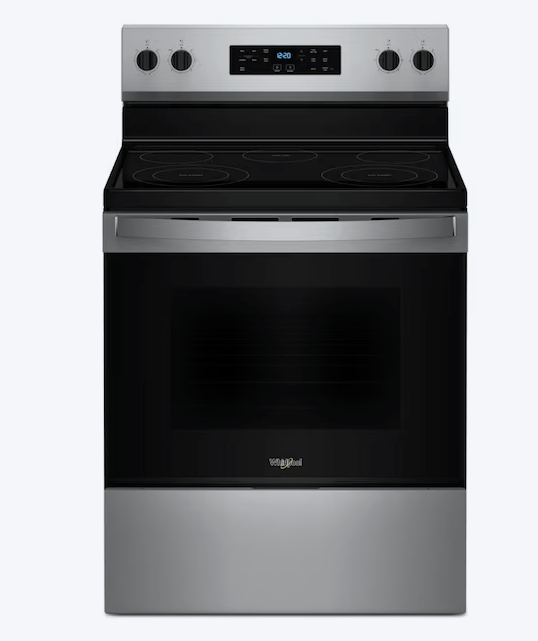 Pictures of Whirlpool Fingerprint Resistant Stainless Steel Electric 30 Inch Range with Steam Clean and No Preheat Mode WFES3330RZ - Scratch & Dent (Minor) - Neu Appliance Outlet - Discount Appliance Outlet in Austin, Tx