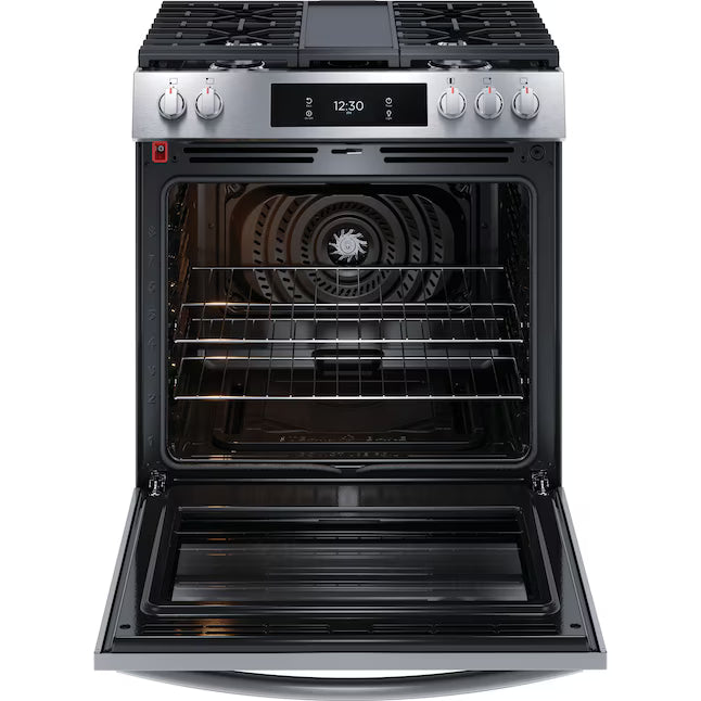 Frigidaire Gallery 6 cu. ft. 5 Burner Slide-In Gas Range with Total Convection and Air Fry in Smudge Proof Stainless Steel 20531SD490 - GCFG3060BF - Scratch & Dent (Minor)