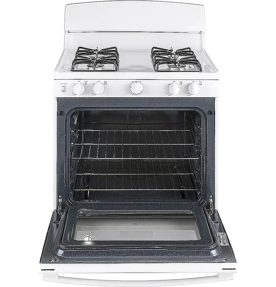 Pictures of GE® 4.8 cu. ft. Free-Standing Gas Range in White JGBS30DEKWW - New in Box - Neu Appliance Outlet - Discount Appliance Outlet in Austin, Tx