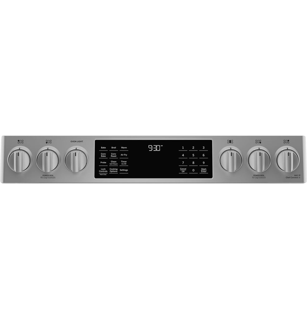 Pictures of GE Profile™ 30" Smart Slide-In Front-Control Gas Fingerprint Resistant Stainless Range with No Preheat Air Fry PGS930YPFS - New in Box - Neu Appliance Outlet - Discount Appliance Outlet in Austin, Tx