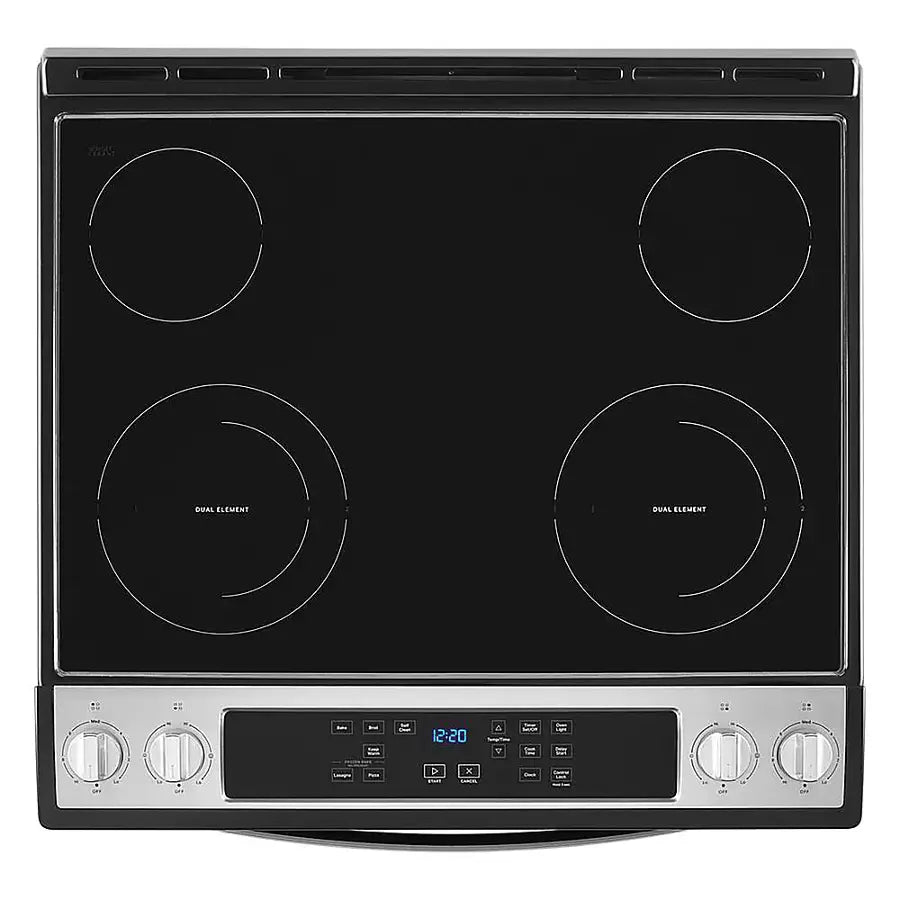Pictures of Whirlpool 4.8 Cu. Ft. Slide-In Electric Range with Frozen Bake™ Technology in Stainless Steel WEE515S0LS - Scratch & Dent (Minor) - Neu Appliance Outlet - Discount Appliance Outlet in Austin, Tx