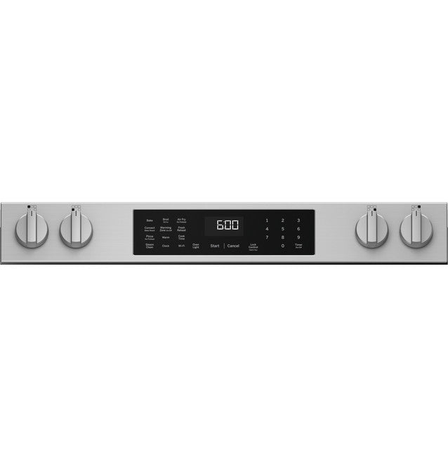 Pictures of GE® Fingerprint Resistant Stainless 30" Slide-In Electric Convection Range with No Preheat Air Fry and EasyWash™ Oven Tray GRS60LAVFS - Open Box - Neu Appliance Outlet - Discount Appliance Outlet in Austin, Tx