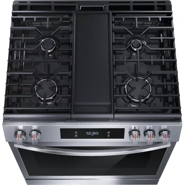 Frigidaire Gallery 6 cu. ft. 5 Burner Slide-In Gas Range with Total Convection and Air Fry in Smudge Proof Stainless Steel 20531SD490 - GCFG3060BF - Scratch & Dent (Minor)