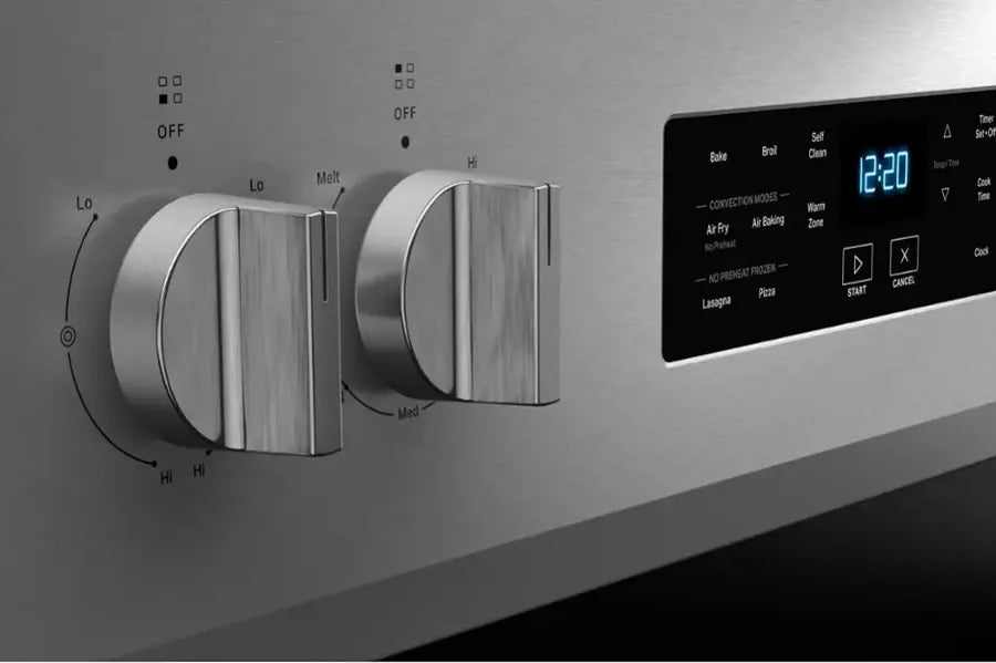 Whirlpool Energy Star 30" Electric Range with Air Cooking Technology, No Preheat Air Fry, Air Baking and Self Clean WFES5030RZ - Scratch and Dent (Minor)