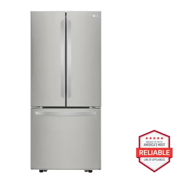 LG 22 cu. ft. 30-inch Wide French Door Refrigerator in Stainless Steel LFCS22520S - Scratch & Dent (Moderate)