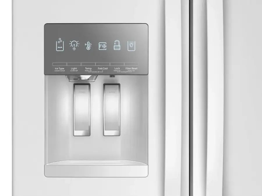 Pictures of Whirlpool 36 in. 24.7 cu. ft. Wide French Door Bottom Mount Refrigerator with Maximum Ice Capacity in White WRFF3436RW - Scratch & Dent (Minor) - Neu Appliance Outlet - Discount Appliance Outlet in Austin, Tx