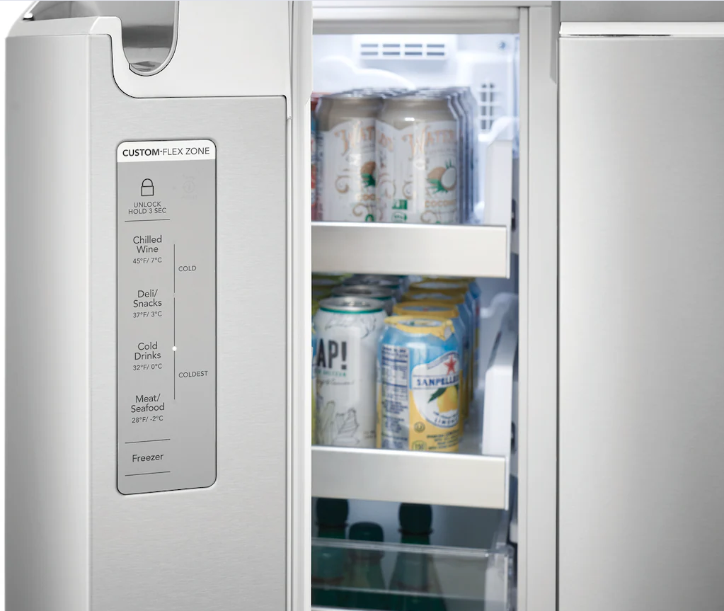 Pictures of Frigidaire Gallery 22 Cu. Ft. Counter-Depth 4-Door Energy Star Certified Refrigerator in Smudge-Proof Stainless Steel GRQC2255BF - Scratch & Dent (Minor) - Neu Appliance Outlet - Discount Appliance Outlet in Austin, Tx