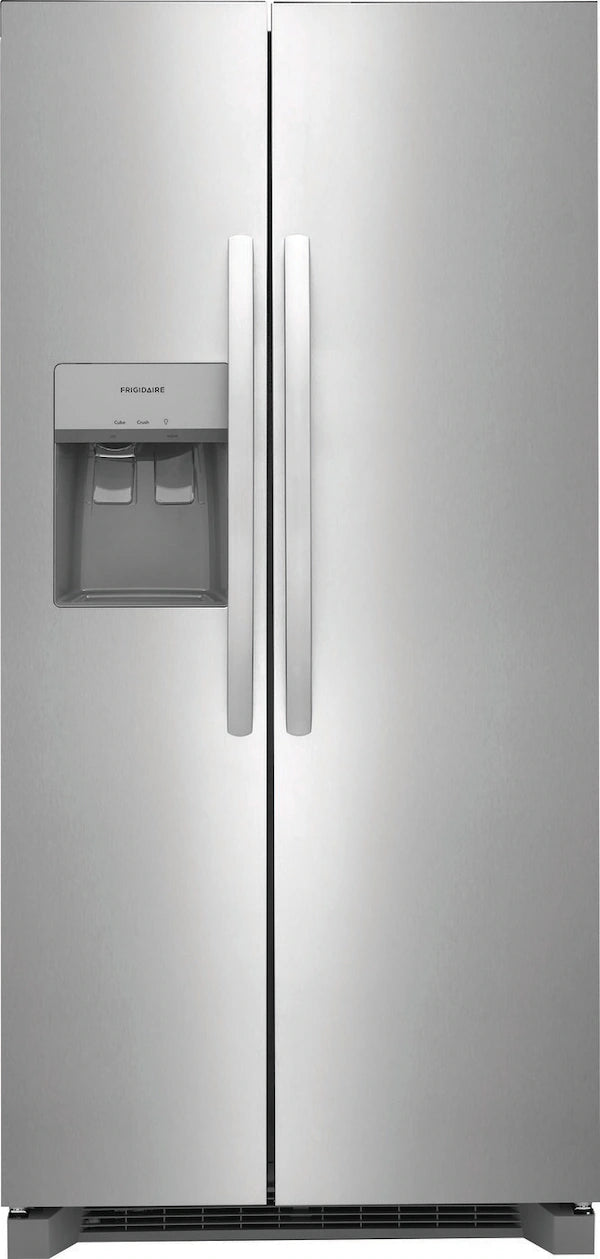Frigidaire 33" Wide 22.3 cu. ft. ENERGY STAR Side by Side Refrigerator Stainless Steel with Exterior Water and Ice Dispenser FRSS2323AS - New in Box