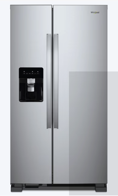 Whirlpool 24 cu ft Capacity Side By Side Refrigerator with Ice and Water Dispenser in Fingerprint Resistant Stainless Steel WRS315SDHZ - Scratch & Dent (Minor)
