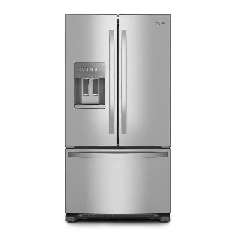 Pictures of Whirlpool 36 in. 24.7 cu. ft. Standard Depth French Door Refrigerator in Fingerprint Resistant Stainless Steel WRFF3436RZ- Scratch & Dent (Moderate) - Neu Appliance Outlet - Discount Appliance Outlet in Austin, Tx