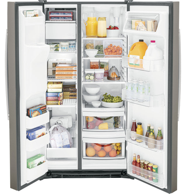 Pictures of GE® 25.3 Cu. Ft. Side-By-Side Refrigerator with Ice Maker, Water and Ice Dispenser GSS25GMPES - Open Box - Neu Appliance Outlet - Discount Appliance Outlet in Austin, Tx