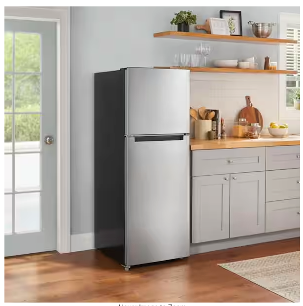 Vissani 10.1 cu. ft. Top Freezer Refrigerator in Stainless Steel 251312SD977 - MDTF10SS - Scratch & Dent (Minor)