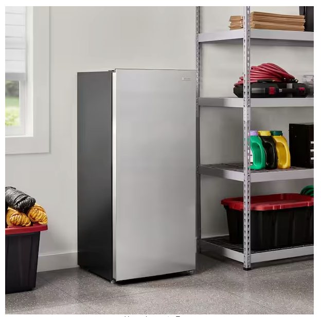 Vissani 7.1 cu. ft. Manual Defrost Convertible Upright Freezer in Stainless Steel Look MDUFC7SS4 - Scratch & Dent (Minor)